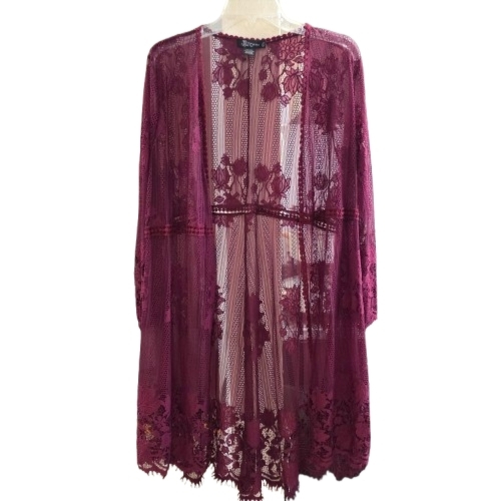 Miss Chievous Burgundy Lace Robe